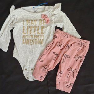 Carter's Baby Girl's Onesie and Pants Set